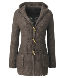 Longline Hooded Duffle Cardigan