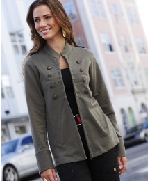 Military Style Jersey Jacket