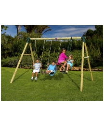 Plum Colobus Wooden Pole Swing Set