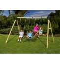 Plum Colobus Wooden Pole Swing Set