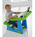 Blue Art Desk with Stationery