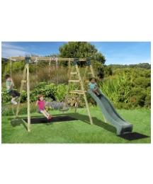 Plum Baboon Wooden Garden Swing Set