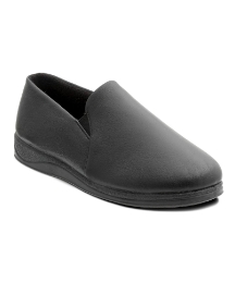 Padders Mens leather slip on slipper