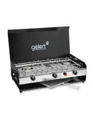 Gelert Double Burner with Lid & Grill