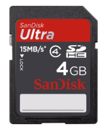 Sandisk SDHC Memory Card Ultra 4GB