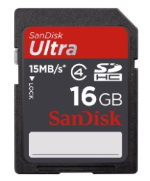 Sandisk SDHC Memory Card Ultra 16GB