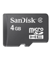 Sandisk 4GB Micro SDHC Card and Adaptor