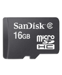 Sandisk 16GB Micro SDHC Card and Adaptor