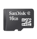 Sandisk 16GB Micro SDHC Card and Adaptor