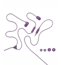 Coloud Colours Earphones With Mic Purple