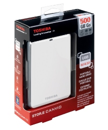 Toshiba 500GB External Storage - White
