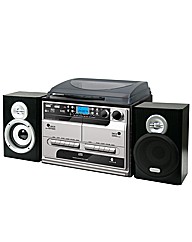 Steepletone 5 in 1 Music System - Silver