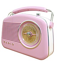 Steepletone Retro Radio - Pink