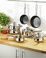 JDW 7 Piece Stainless Steel Pan Set