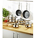 JDW 7 Piece Stainless Steel Pan Set