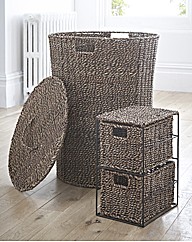 Seagrass Hamper & 2 Drawer Unit set