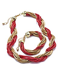 Rope Necklace and Bracelet Set