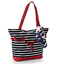 Stripe Bag With Scarf