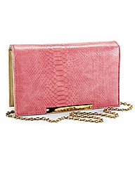 Croc Print Clutch Bag