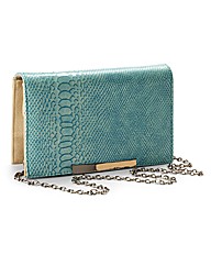 Croc Print Clutch Bag