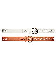 Pack of 2 Cut Out Belts