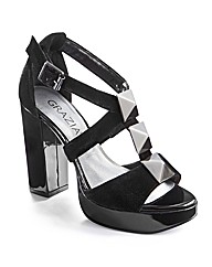 Grazia Velvet Chunky Platform EEE Fit