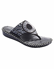Sole Diva Toe-Post Sandals EEEEE Fit