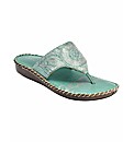 Sole Diva Beaded Toe-Post Sandals E Fit