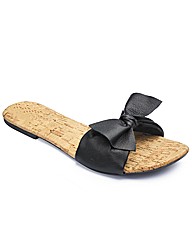 Simply Be Bow Trim Sandal- E Fit