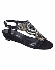 Joe Browns Beaded Wedge Sandals E Fit
