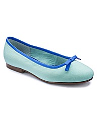 Heavenly Soles Bow Ballerina Pumps E Fit