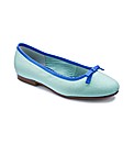 Heavenly Soles Bow Ballerina Pumps E Fit