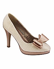 Simply Be Bow Trim Court Shoes E Fit