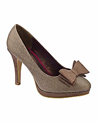Simply Be Bow Trim Court Shoes EEE Fit