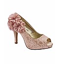 Simply Be Lace Peep Toe Shoes EEE Fit
