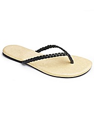 Simply Be Plaited Toepost- EEE Fit