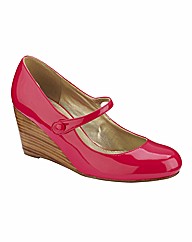 Marble Ink Mary Jane Wedge Shoes E Fit