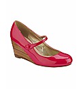 Marble Ink Mary Jane Wedge Shoes E Fit
