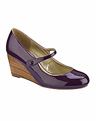 Marble Ink Mary Jane Wedge Shoes EEE Fit
