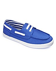 Simply Be Canvas Boat Shoe- E Fit