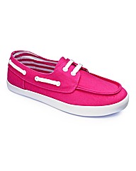 Simply Be Canvas Boat Shoe- E Fit