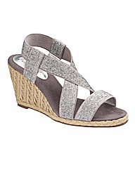 Heavenly Soles Wedge Sandals EEE Fit