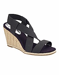 Heavenly Soles Wedge Sandals EEE Fit
