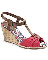 Simply Be T-Bar Wedge Sandals EEE Fit