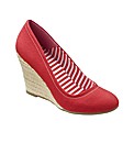 Simply Be Canvas Wedge Sandals EEE Fit