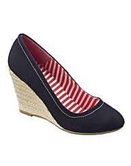 Simply Be Canvas Wedge Sandals EEE Fit