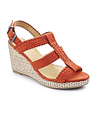 Simply Be T-Bar Wedge Sandals E Fit