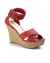 Bespoke Plaited Wedge Sandals D Fit