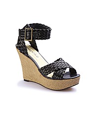 Bespoke Plaited Wedge Sandals E Fit