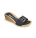 Cushion Walk Buckle Wedge Footbed E Fit